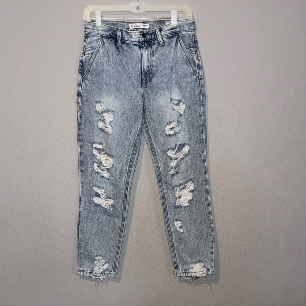 Kancan Distressed High Rise Boyfriend Jean